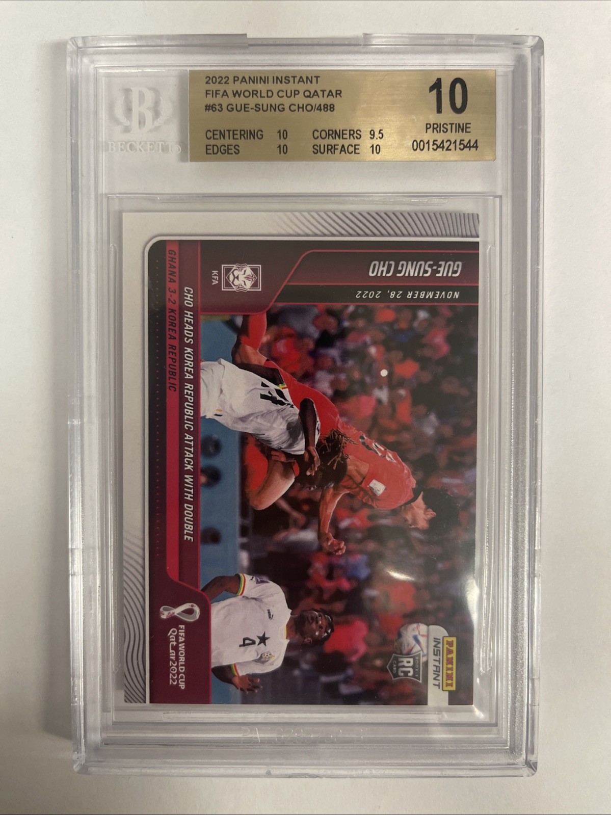 2022 Panini Instant World Cup Gue-Sung Cho #63 RC Rookie PR /488 BGS 10 PRISTINE
