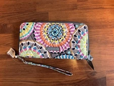 Vera Bradley Women's Outlet Cotton Wallet Accordion Wristlet NWT