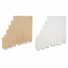 100 or 200 Flat Paper Merchandise Bags Party Favor Gift Candy Bakery Recyclable