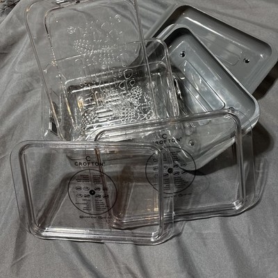 Crofton Produce Keeper- Adjustable Vents,water Tray,colander Base Set Of (2)