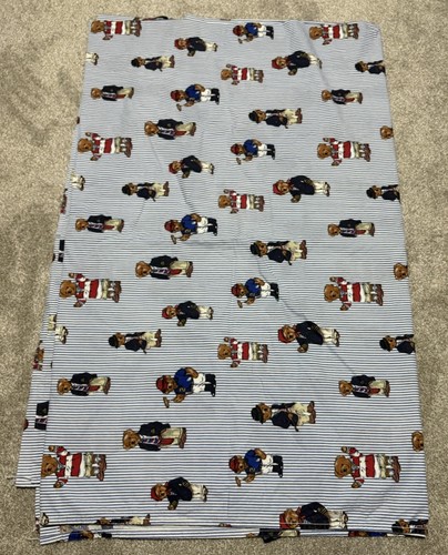 Ralph Lauren Polo Teddy Bear Stripe FULL Size Sheet Set Flat & 2 Pillowcases - Picture 3 of 6