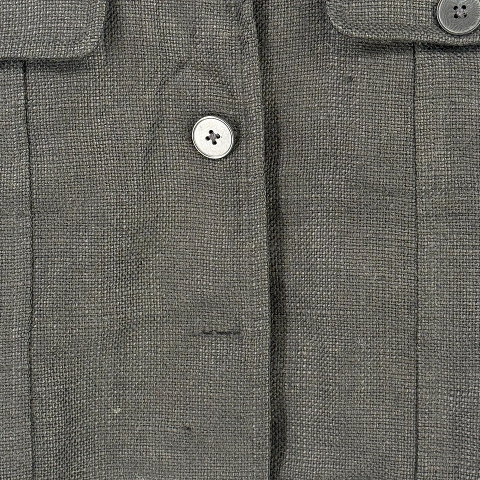 Chaqueta corta Ralph Lauren Purple Label Collection 100 % lino negra talla 10 EE. UU. Foto 4 de 4