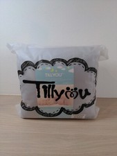 TILLYOU 3 Pack Padded Baby Crib Rail Cover Protector Reversible Light Gray/White