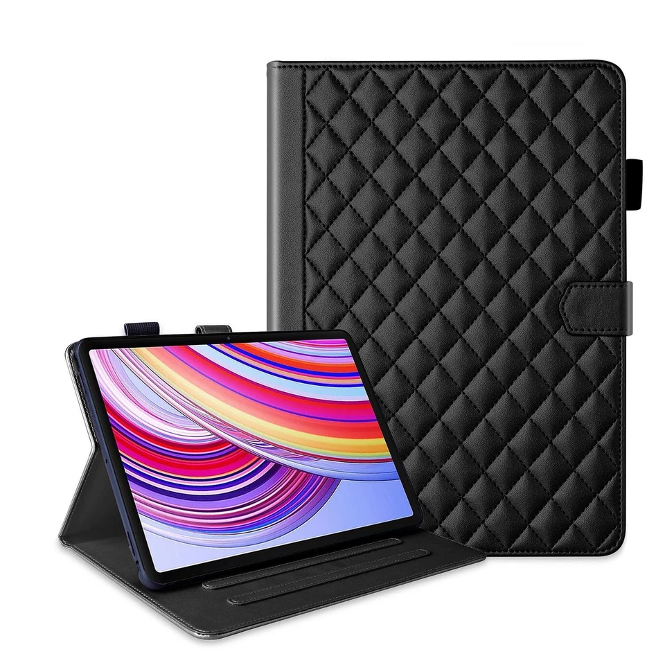 WIGENTO Funda de piel sintética rombo diseño 12.1 para Xiaomi Redmi Pad Pro con función de soporte