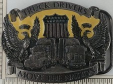 1987 Truck Drivers Move The Nation Great American Buckle Co Belt Buckle 1826