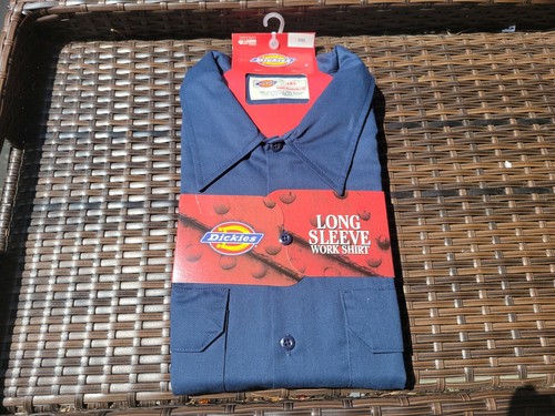Dickies 3xl Long Sleeve Blue Work Shirt 