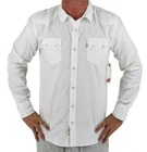 Levi's Men's Classic Long Sleeve Snap Button Western Shirt White 3Ldlw0921