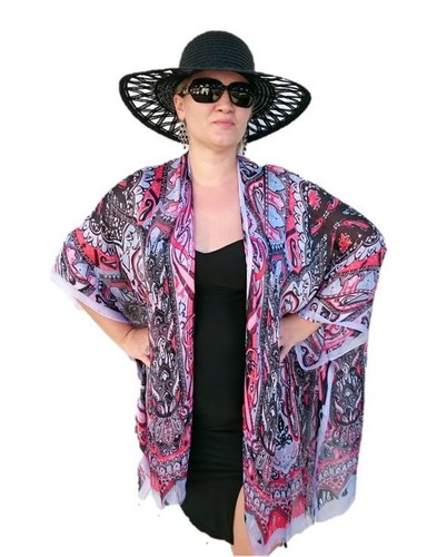 Silk Kimono Cover Up/ Red Kimono 