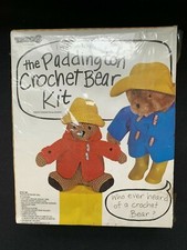 Vintage 1979 Trio3 Paddington Crochet Bear Kit 14"