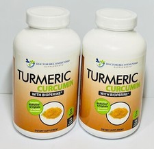 DOCTOR RECOMENDED TUMERIC CURCUMIN 2250MG 95 CURCUMINOIDS WiTH BIOPERINE 180CAPS
