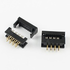 10Pcs 2.54mm 2x4 Pin 8 Pin Male Header IDC Ribbon Cable Transition Connector