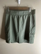 Kyodan Outdoor Womens Skort  Green Drawstring Zipper Pockets Golf Tennis Small