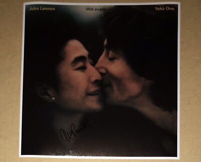 SIGNED ELLIOTT RANDALL JOHN LENNON MILK AND HONEY 12x12 PHOTO PRINT RARE BEATLES