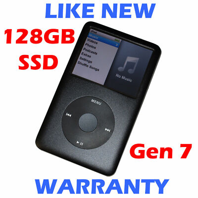 NEW Apple IPOD CLASSIC 7th Generation128GB SSD - Black - WARRANTY