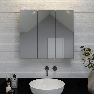 Croydex Medicine Cabinet 26'' x 30'' Recessed Frameless Aluminum Surface-Mount