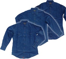 Cacties Men's Classic Designer Western Denim Long-Sleeve Comfortable Shirt