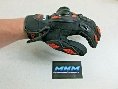 Black / Orange Motorcycle Gloves- Protective for Kawasaki Rider Black / Orange Motorcycle Gloves- Protective for Kawasaki Rider
