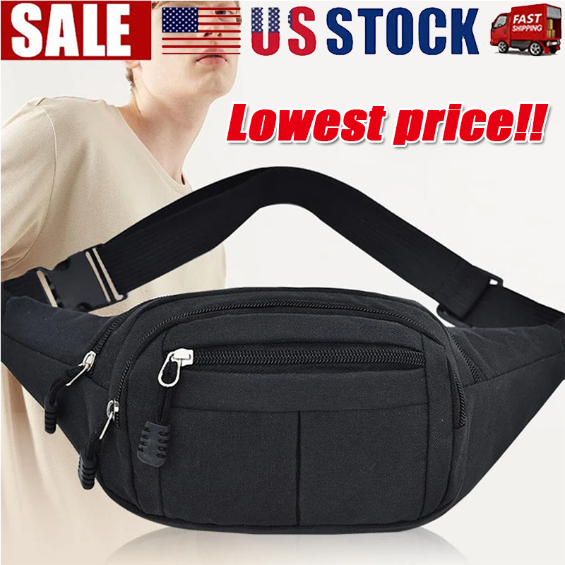Men Women Fanny Pack Belt waist Bag Cross body Sling Shoulder Travel Sport Pouch