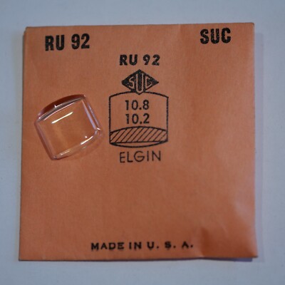 Uhrenglas SUC RU 92 - ELGIN - 10,8x10,2 [NOS] (Watch crystal)