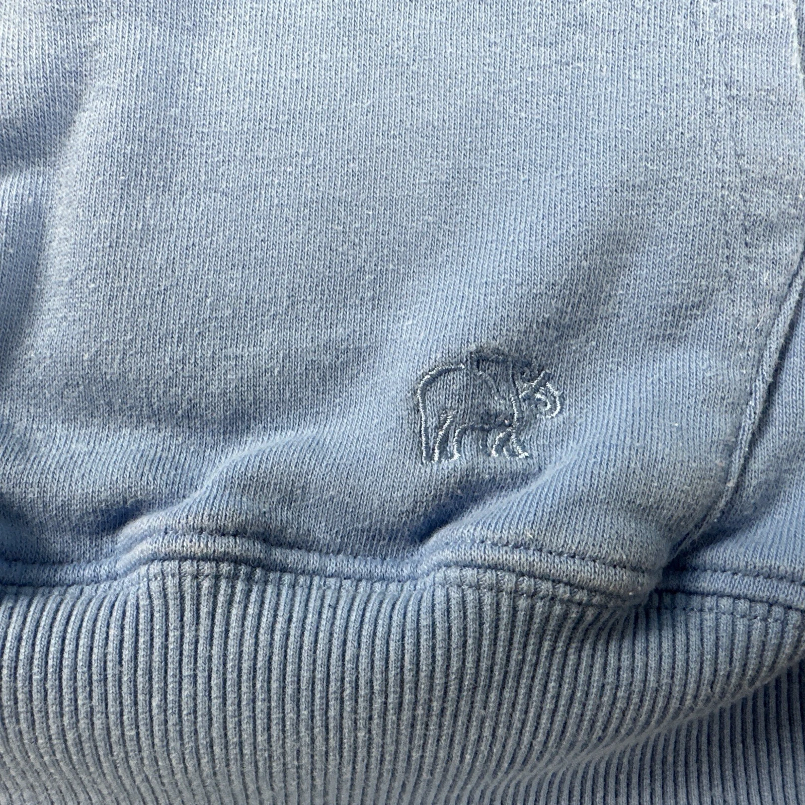 OFF WHITE felpa con cappuccio avorio ella blu medio