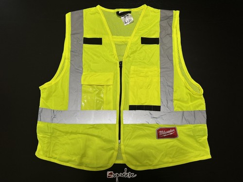 Gilet di sicurezza alta visibilità Milwaukee S/M giallo classe 2 10 tasche 48-73-5021 - Foto 1 di 6