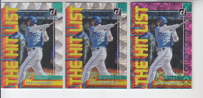 (3) 2022 Donruss Whit Merrifield Hit List Rapture, Vector, Pink Fireworks ROyals