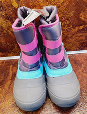 Wonder Nation - Girls Winter Boots - 3 - Grey Pink - NWT - Fleece Lining