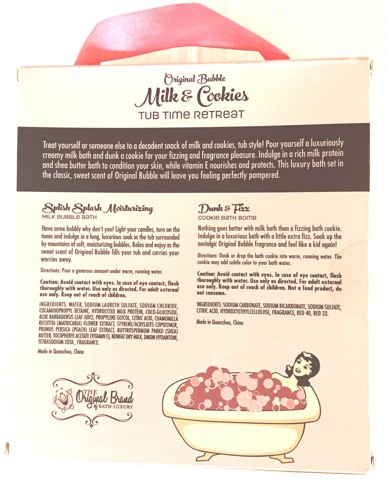 Luxe Milk & Cookies Bubble Bath and Bath Bombs Tub Time Retreat by Mr