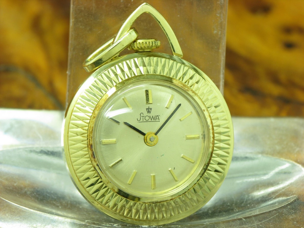 Stowa Orologio Da Tasca In Oro 14kt 585 Orologio A Pendente