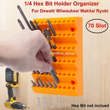 70 Slot Hex Bit Holder Organizer Drill Bit Storage Milling Cutter Drill Holder