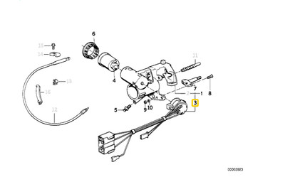 NEU BMW E30 CABRIO COUPE LIMOUSINE ZÜNDSCHLOSS SCHALTER 1377069 85 