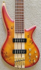 Jackson Pro Series Spectra SBP V Bass Guitar, Transparent Cherry Burst, New HSC