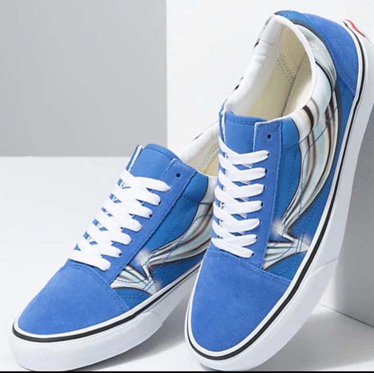 VANS★OLD SKOOL WARP★NEBULAS BLUE/CHROME★兼用 VANS Old Skool Warp Nebulas Blue & Chrome Men's Size 6.5