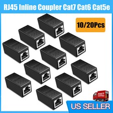 10/20Pcs RJ45 Inline Coupler Cat7 6 5e Ethernet Network Cable Extender Connector