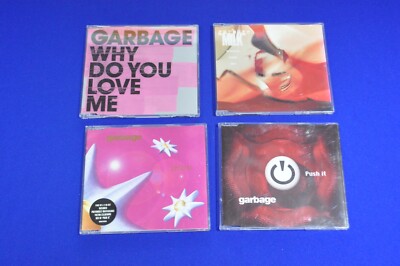 4 X Garbage CD Singles Why Do You Love Me & Push It & Special & Milk Wicked Mix