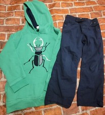 gymboree backyard explorer Boys Bug Green Hoodie  Blue Pants Sz 4t Boys Set