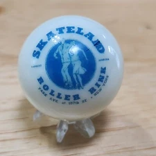 SKATELAND ROLLAWAY ROLLER SKATING RINK ADVERTISING MARBLE 1" SHOOTER NEW YORK