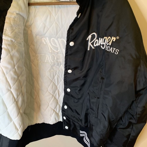 Vintage 1989 Ranger Boats Flippin Arkansas Satin Bomber Lined Jacket