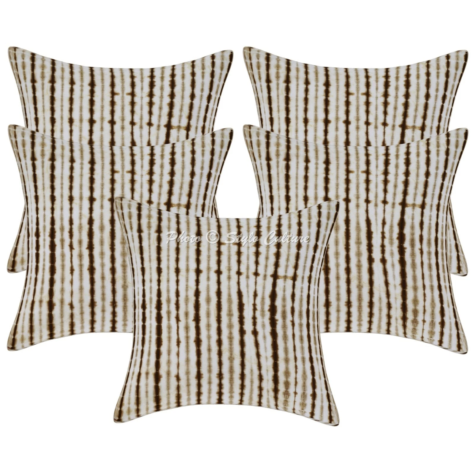Home Decor 18 x 18 in Cushion Cover Shibori Tie Dye Modern Pillow Case