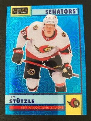 2022-23 O-Pee-Chee Platinum Retro Blue Traxx R-33 Tim Stützle ed/199