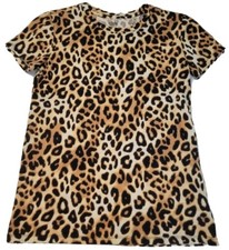 Victoria Secret PINK Animal Print Crew Neck Perfect T-Shirt Women's Size XS