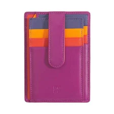 DUDU Slim Multicolor Leather Credit Card Holder Men Women with 9 S