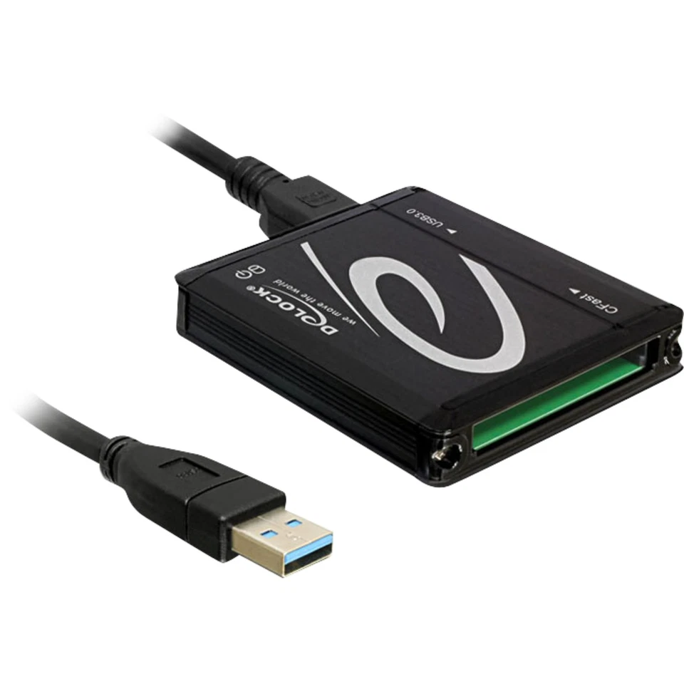 DeLOCK Card Reader USB 3.0 > CFAST, Kartenleser, schwarz