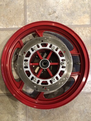 Kawasaki Zx600c Ninja 600r 600 Front Rim Wheel Red Assembly 1989