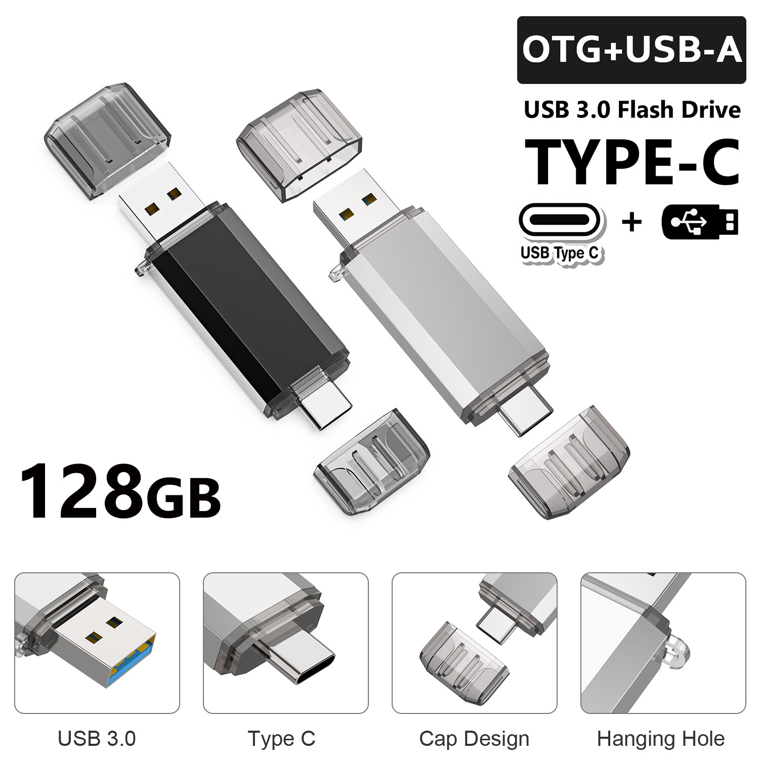 Memoria USB OTG dual USB 3.0 tipo C 32/64/128GB para celular Android y computadora, imagen 10