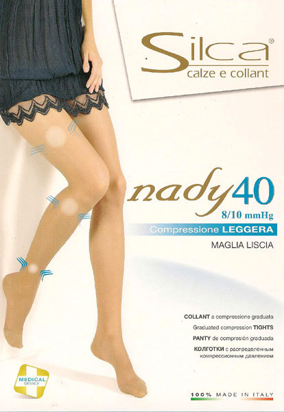 CALZE COLLANT SILCA NADY 40 DEN ALLEVIA STANCHEZZA 8/10 MMHG