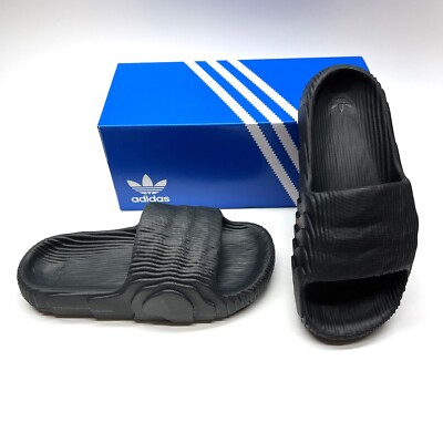 Adidas Adilette 22 GX6949 Carbon Black Slides Sandals Shoes Mens 5
