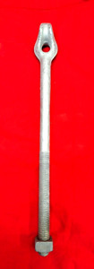 THIMBLE-EYE ANCHOR ROD SIZE:  3/4" x 15"  GALVANIZED STEEL WITH NUT