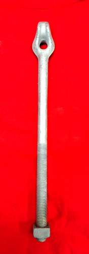 THIMBLE-EYE ANCHOR ROD SIZE:  3/4" x 15"  GALVANIZED STEEL WITH NUT