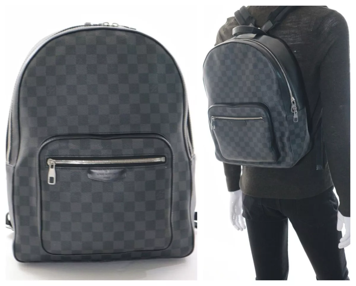 louis vuitton backpack black and grey